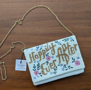 Beaded bridal clutch